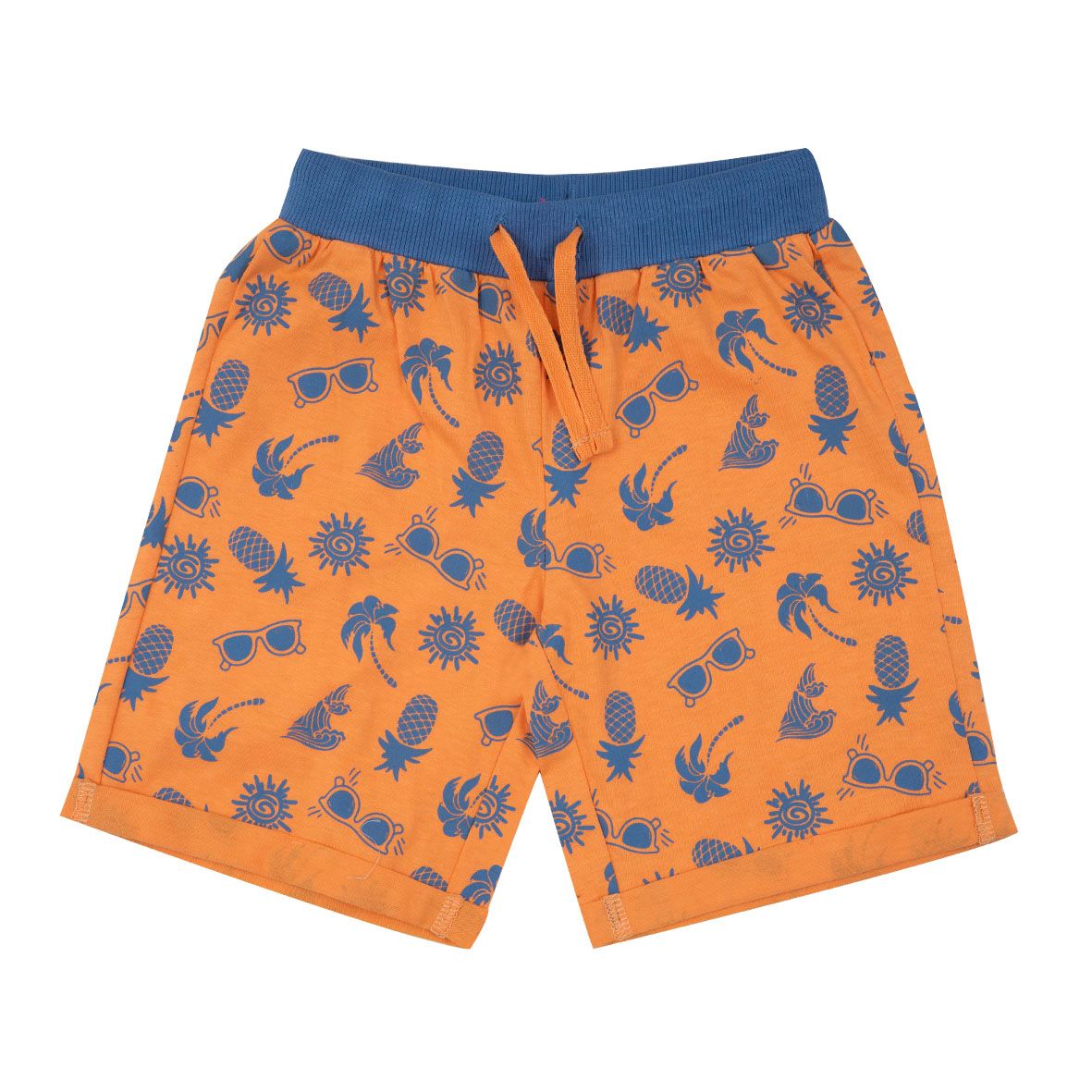 Pantaloncino jersey bimbo arancione stampato - Mawi