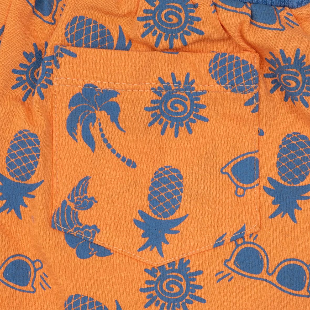 Pantaloncino jersey bimbo arancione stampato - Mawi
