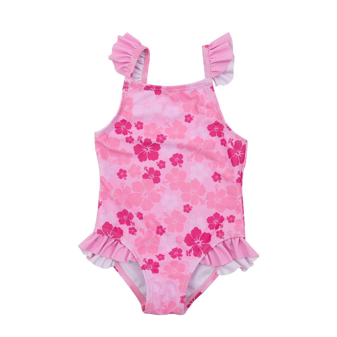 Costume intero bimba rosa con frill - Mawi