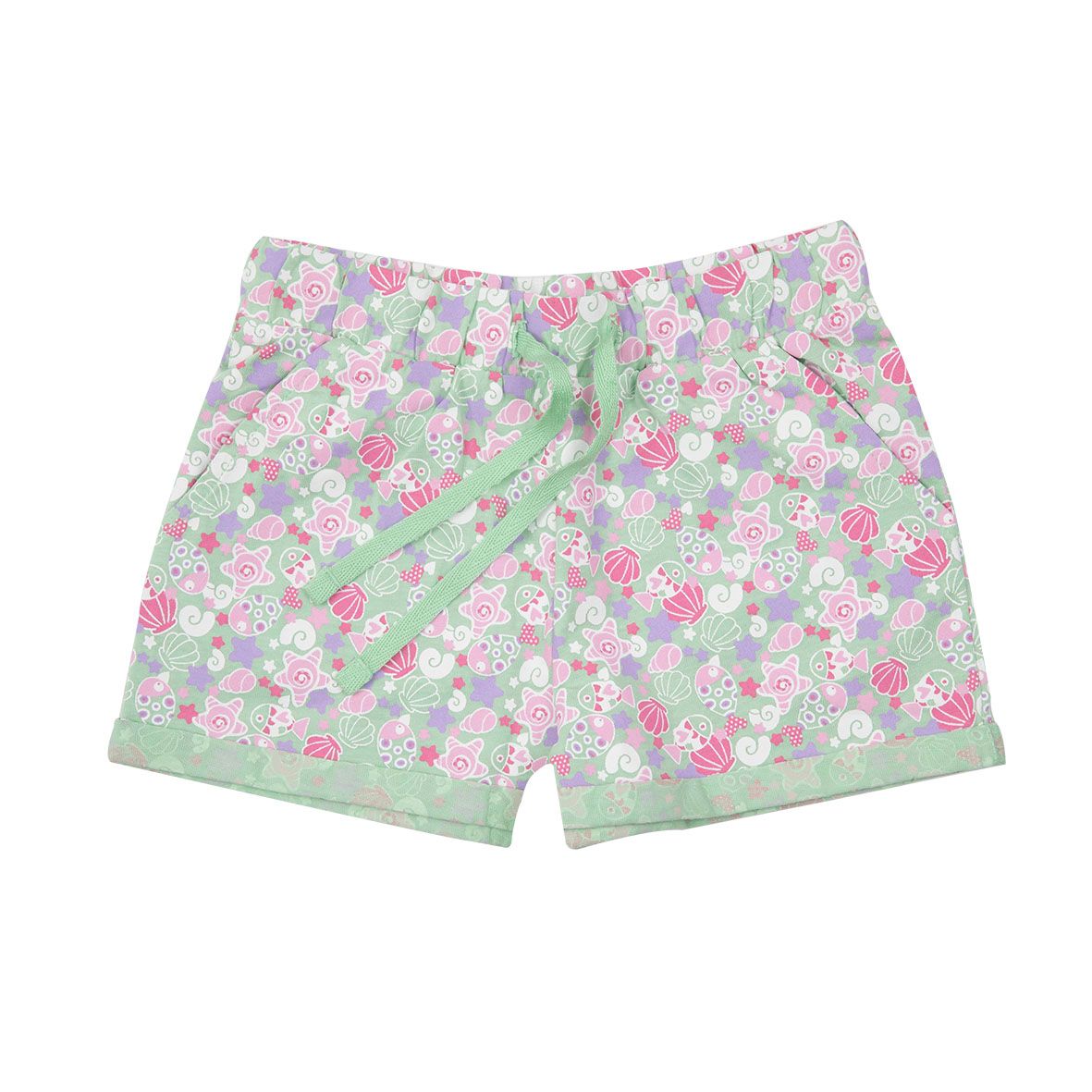 Short jersey bimba verde chiaro "mare" - Mawi