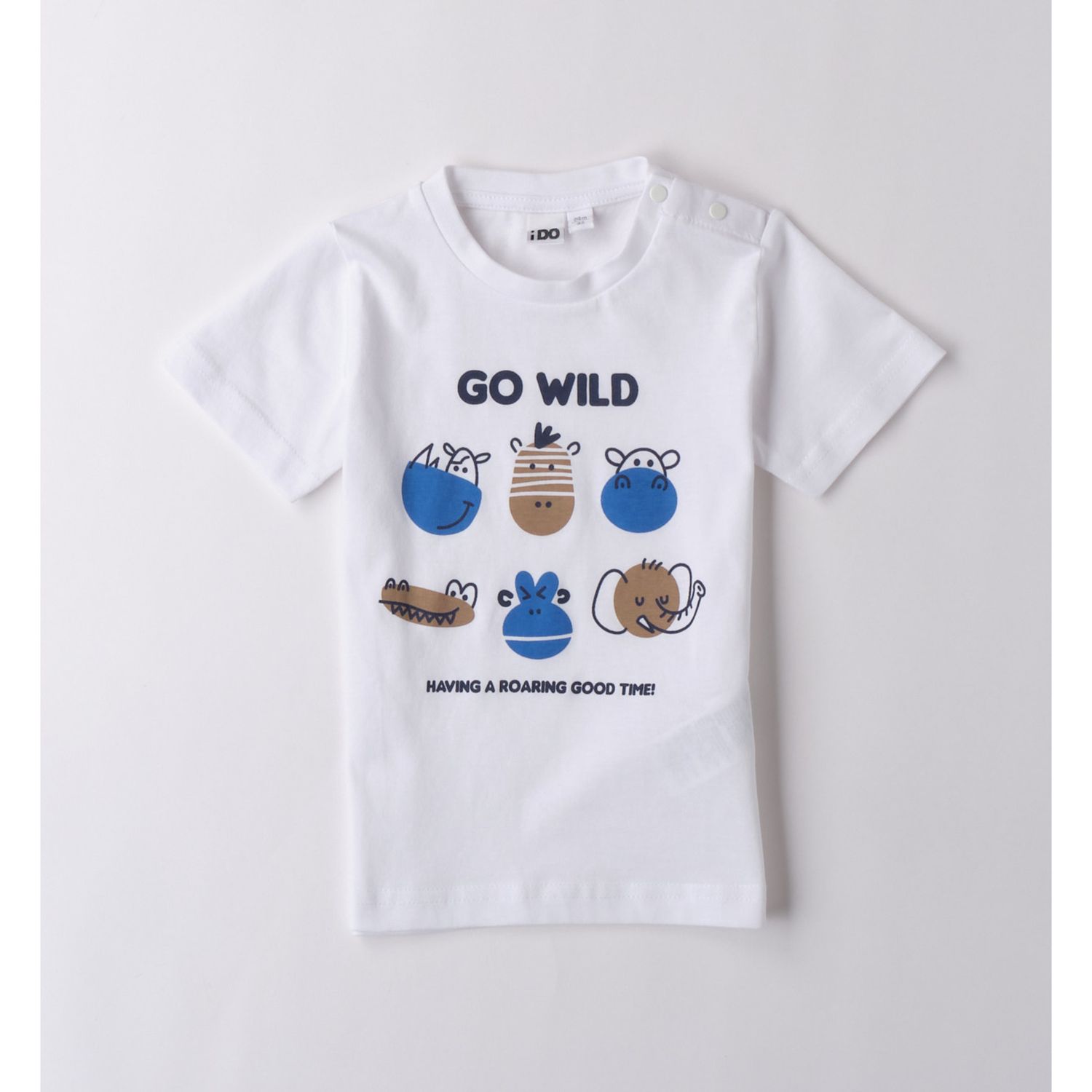 Tee shirt bianca st animali - IDO