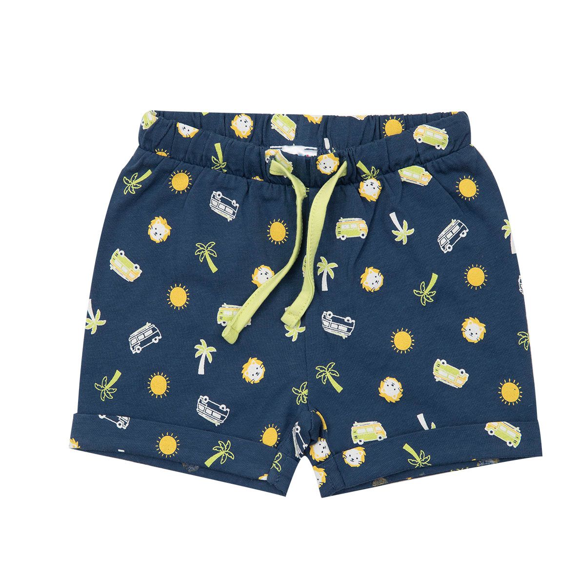 Pantaloncino jersey bimbo blu stampato - Mawi