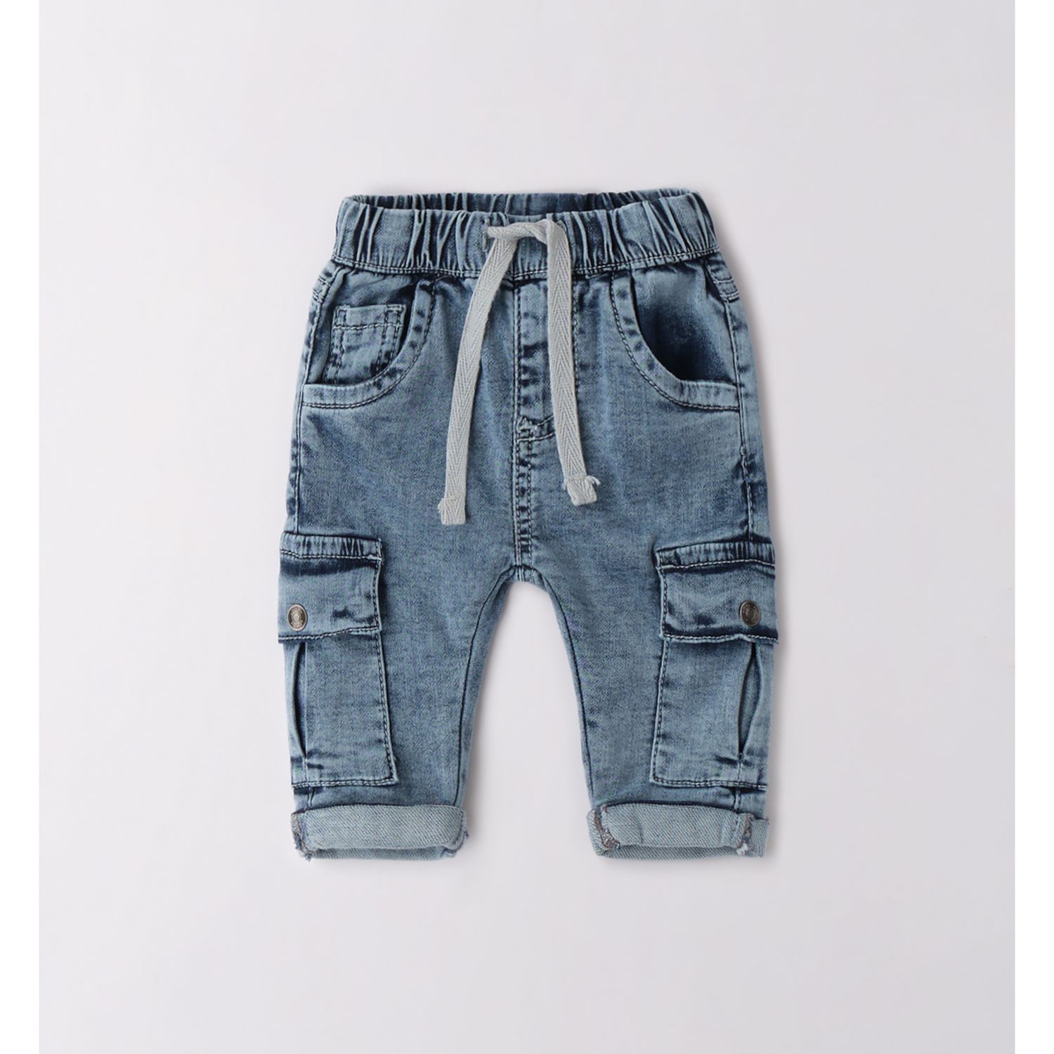 Pantalone fake denim con tasconi - IDO