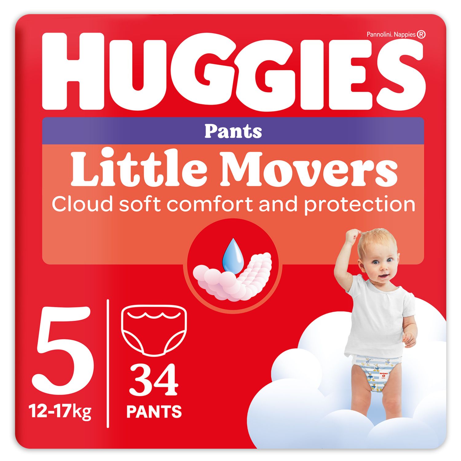 Pannolini little movers mutandina tg.5 – 34 pezzi – huggies - Huggies