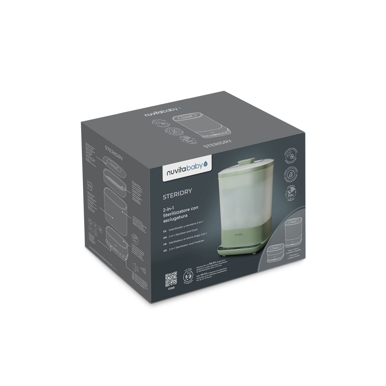 Sterilizzatore con asciugatura steridry 2-in-1  1088 - nuvita - Nuvita