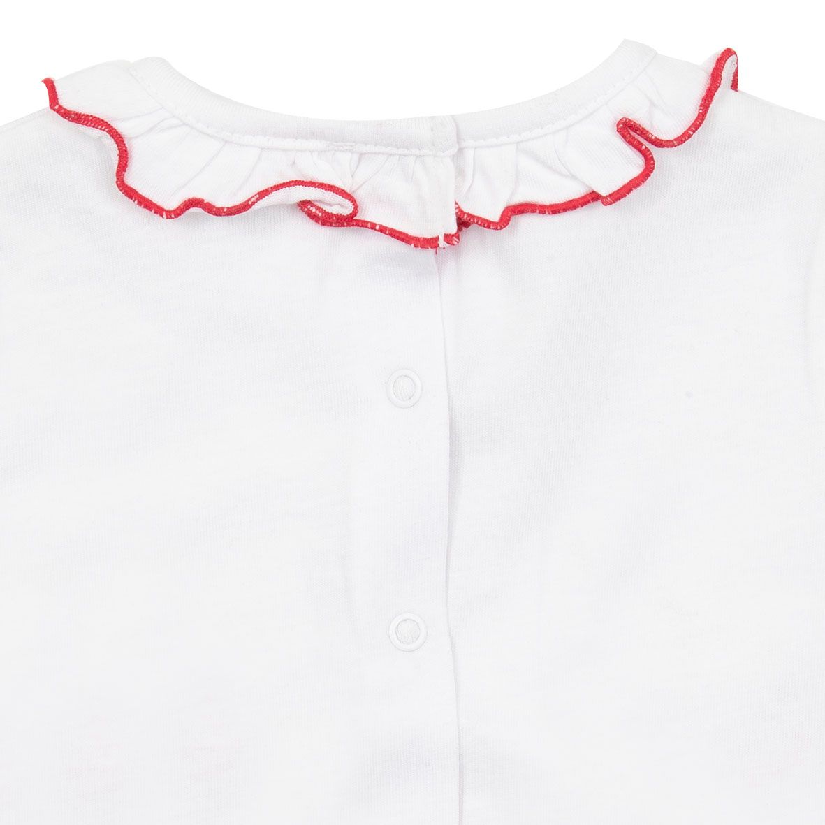 Set 2 pezzi t-shirt e pantaloncino bimba floreale bianco/rosso - Mawi