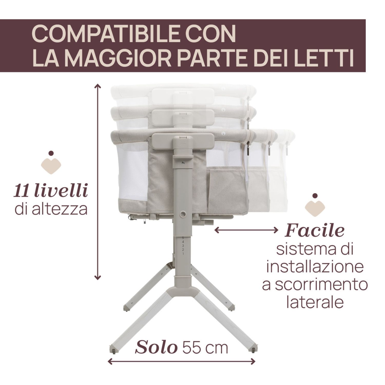 Culla next2me armonia motherpearl - chicco - Chicco