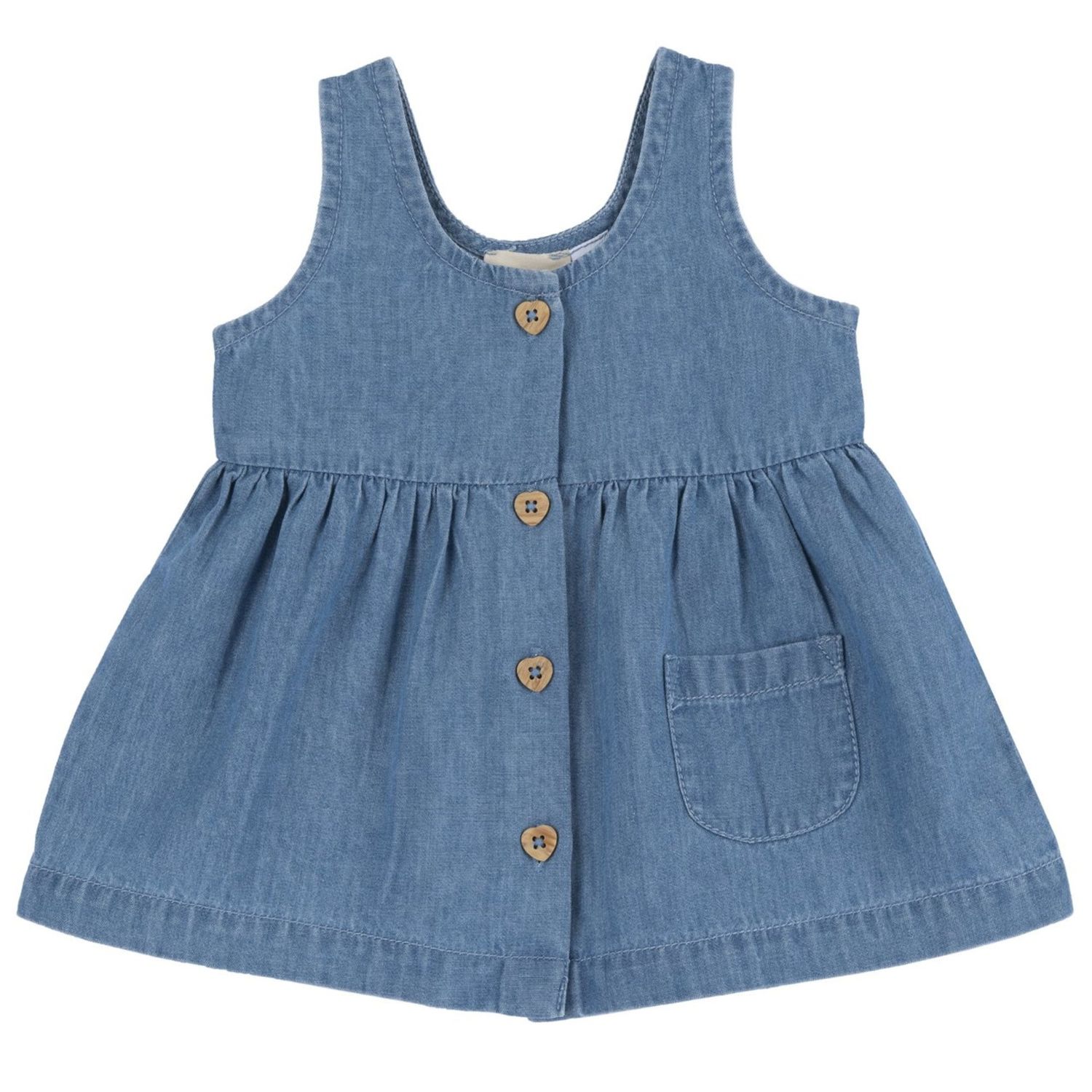 Vestito in cotone, effetto denim - Chicco