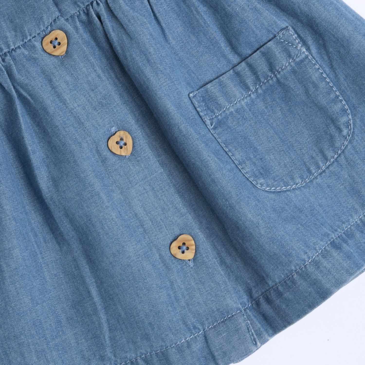 Vestito in cotone, effetto denim - Chicco