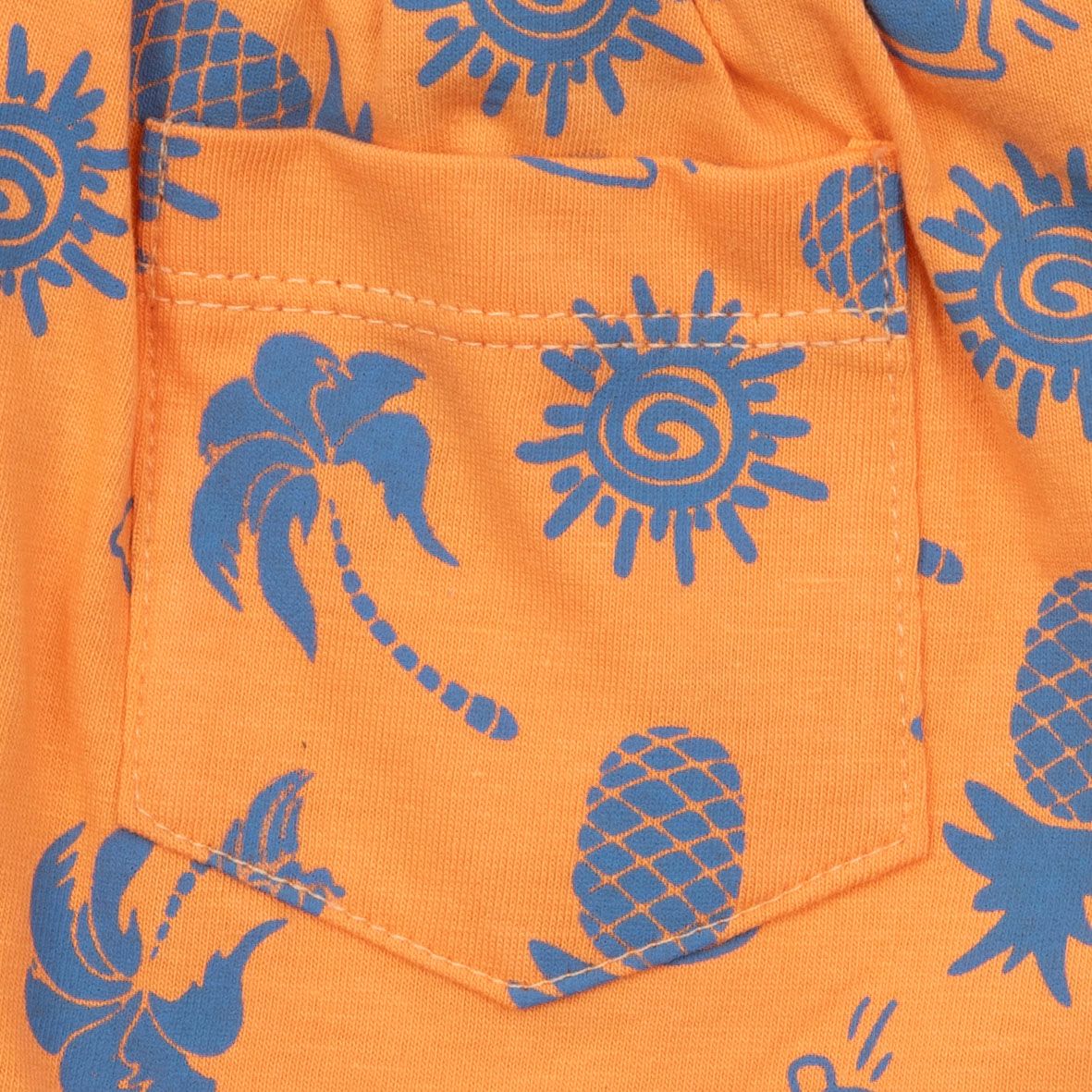 Pantaloncino jersey bimbo arancione stampato - Mawi