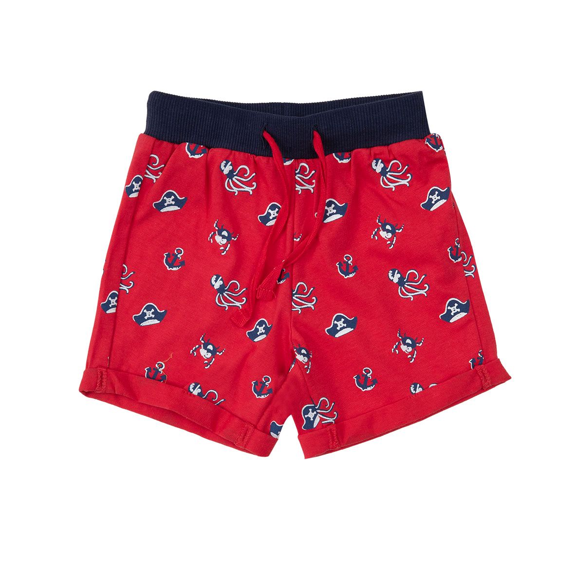 Pantaloncino jersey bimbo rosso stampato - Mawi