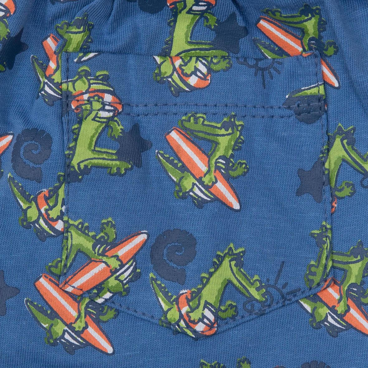 Pantaloncino jersey bimbo blue stampato - Mawi