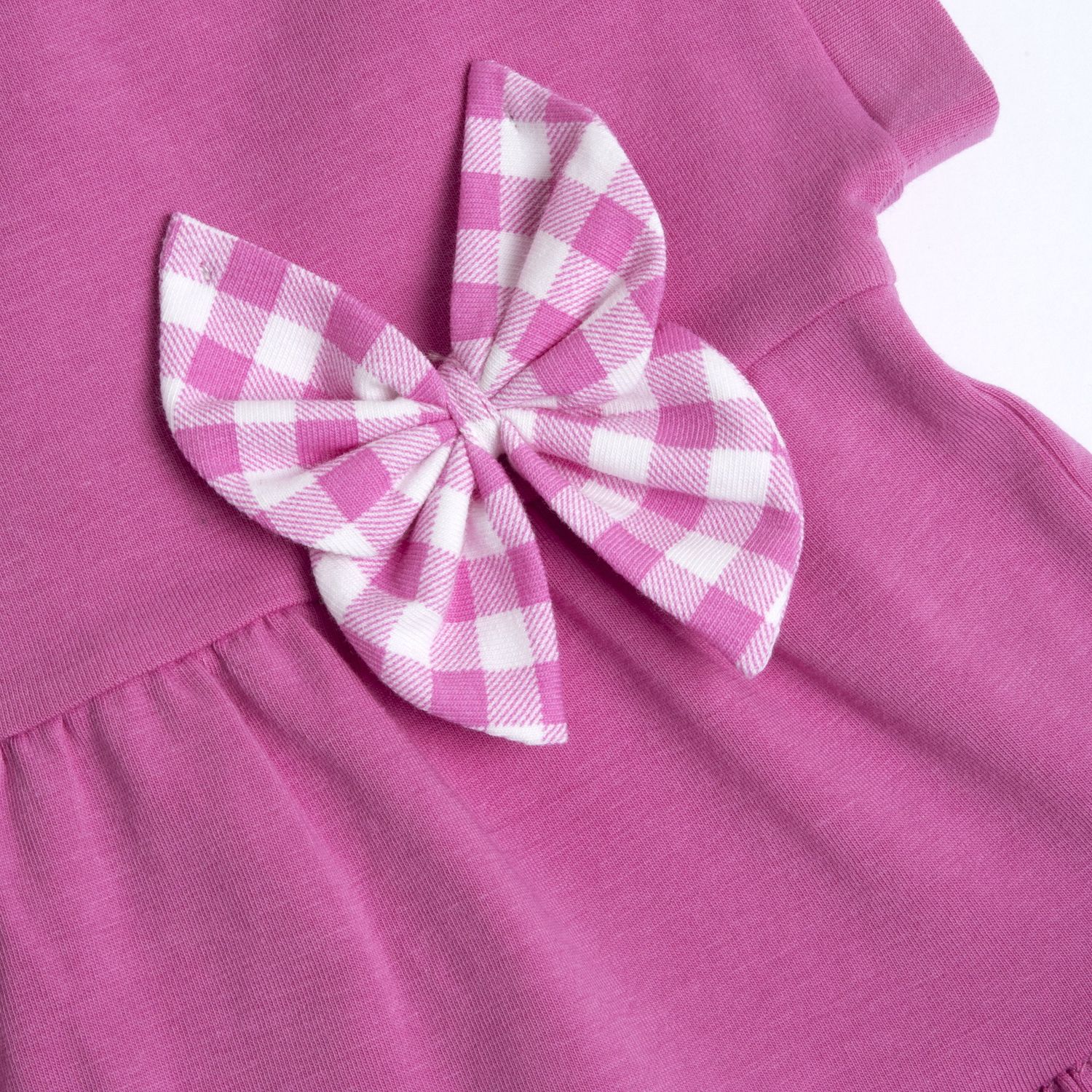 Vestito a maniche corte rosa, in cotone - Chicco