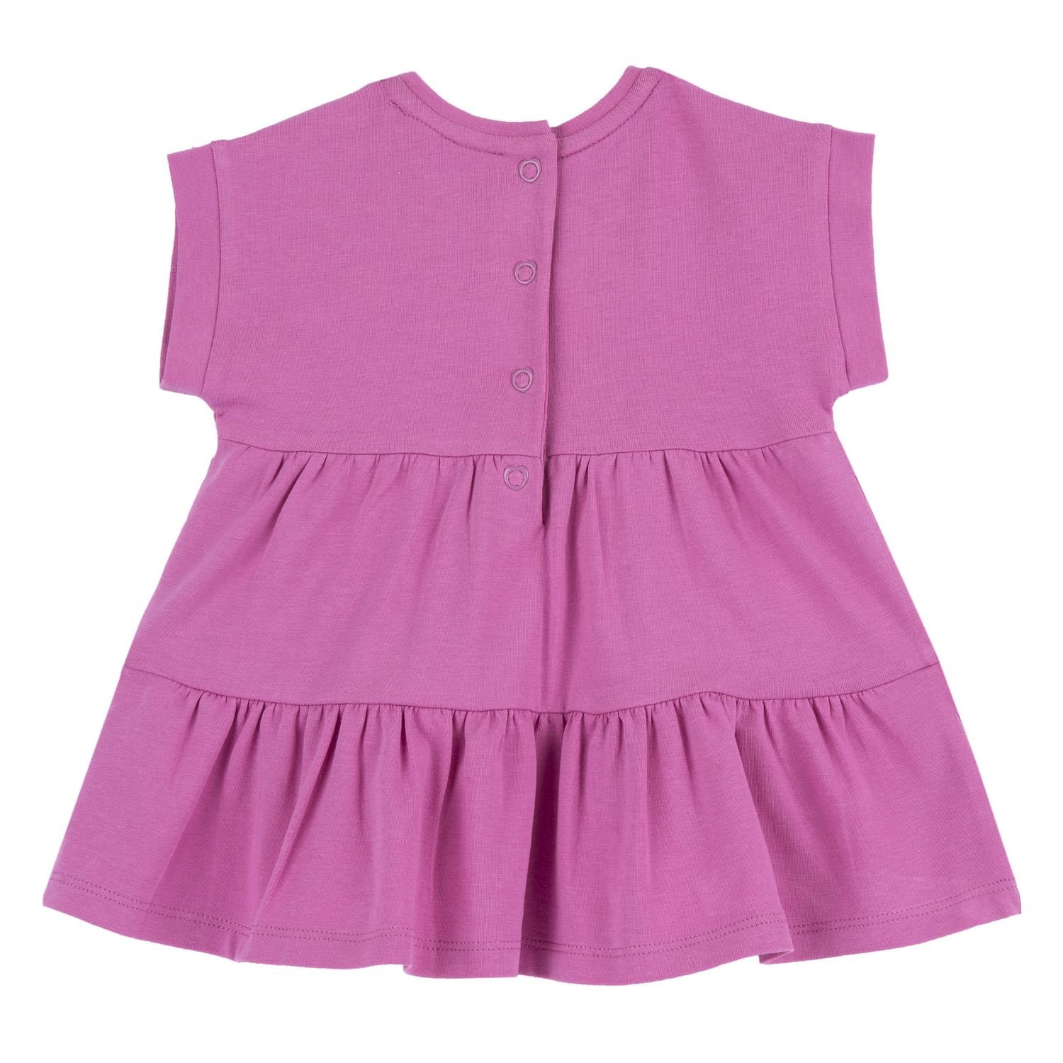 Vestito a maniche corte rosa, in cotone - Chicco