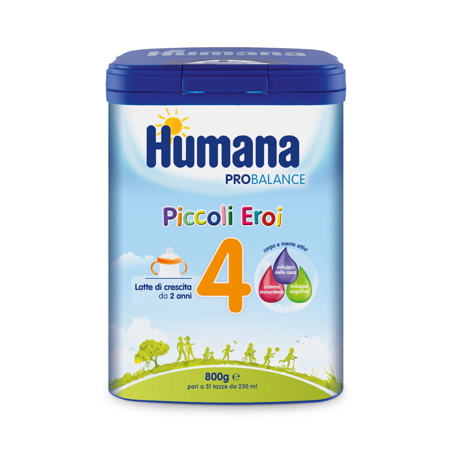 Latte in polvere probalance 4  800 g piccoli eroi - humana - Humana
