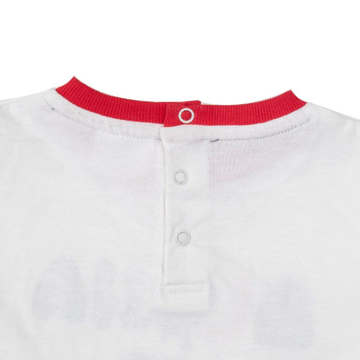 Set 2 pezzi maglietta mezza manica + pantaloncino bimbo bianco/blu - Mawi