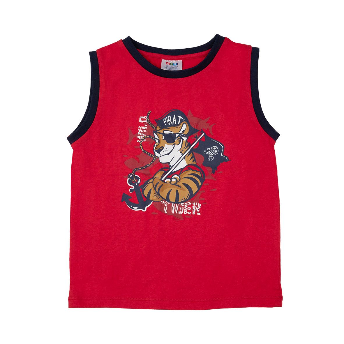 Canotta jersey rossa stampata - Mawi