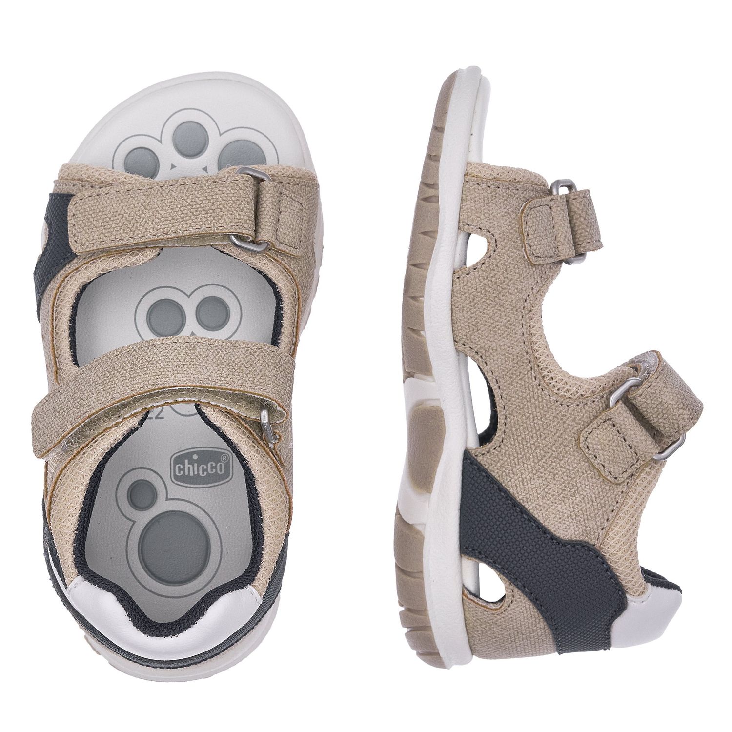 Sandalo bimbo con doppio strappo, chiuso dietro - Chicco