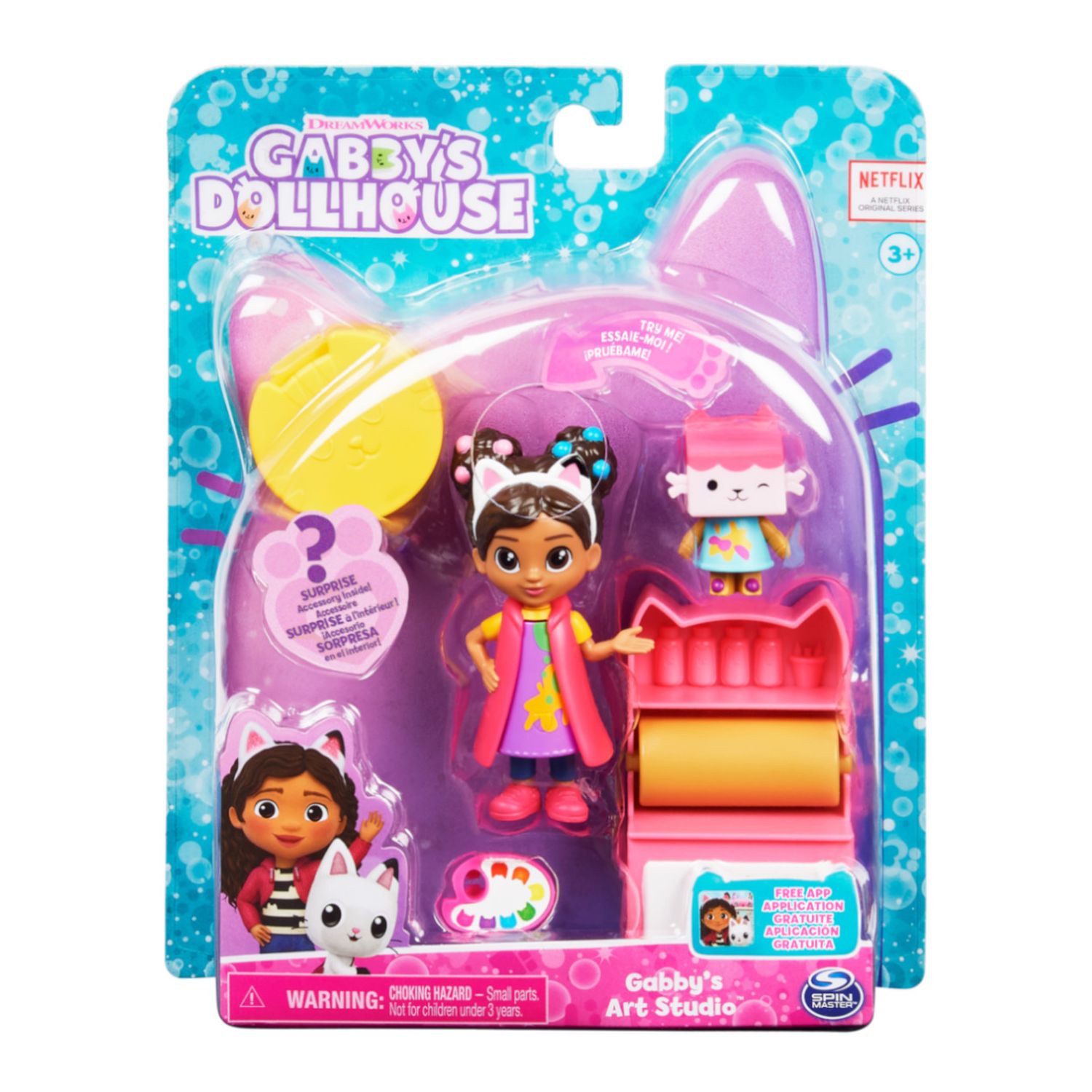 Gabby’s dollhouse art studio – set con 2 personaggi, accessori e sorpresa - Gabby