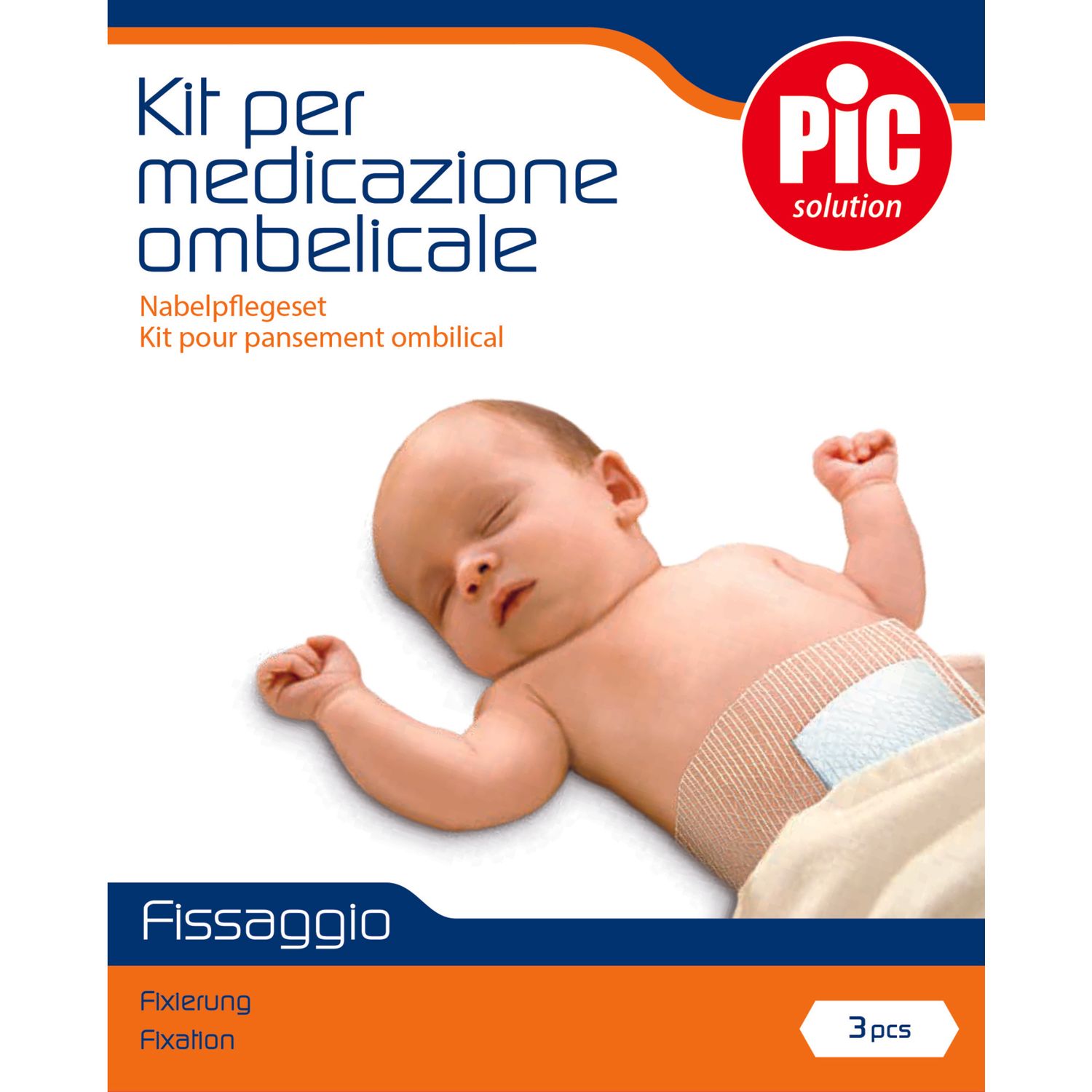 Benda rete kit ombelicale con compresse in tessuto - pic - Pic