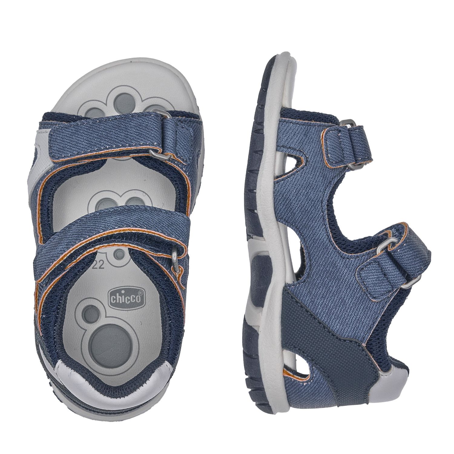 Sandalo bimbo con doppio strappo, chiuso dietro - Chicco