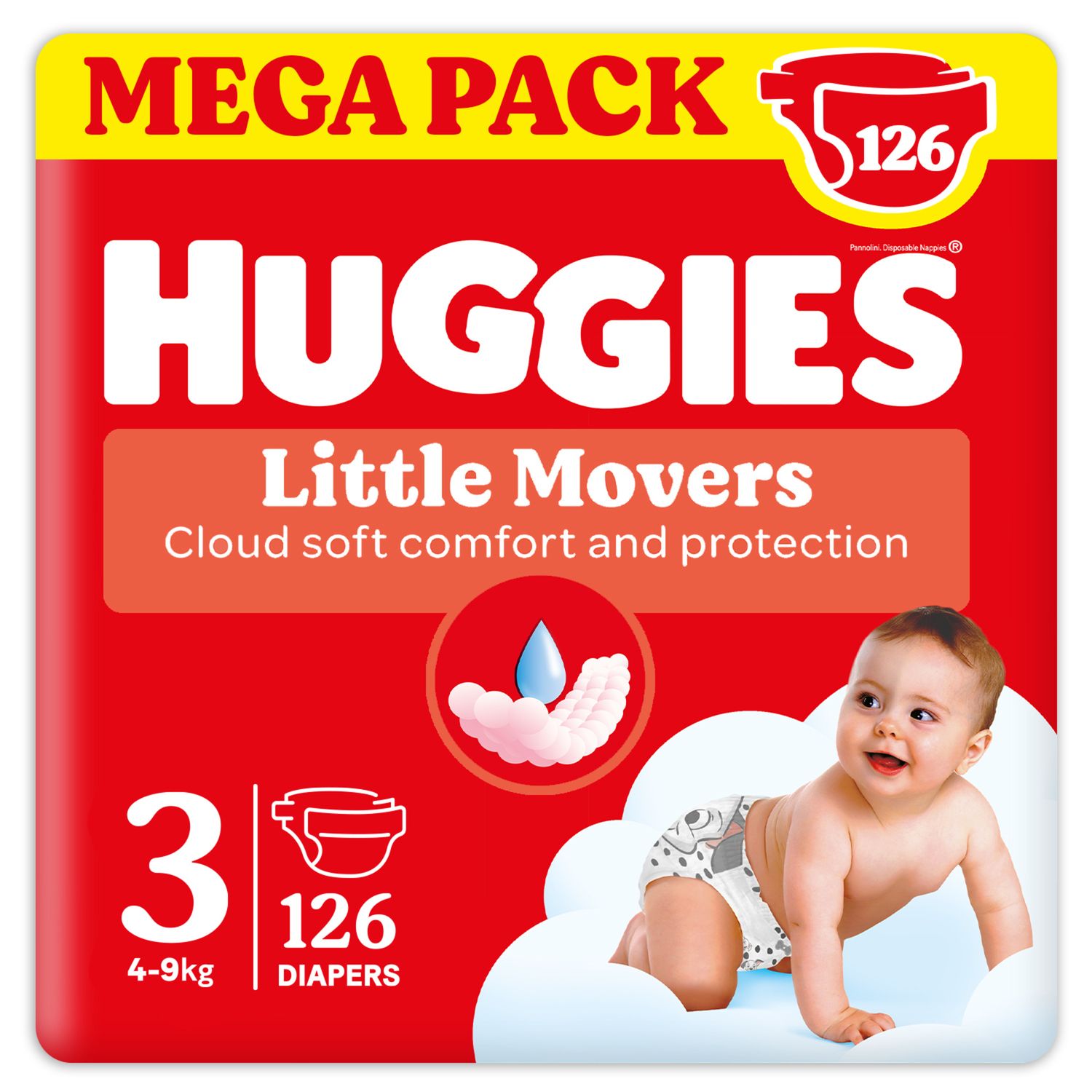 Pannolini little movers tg3 - 126 pezzi - huggies - Huggies