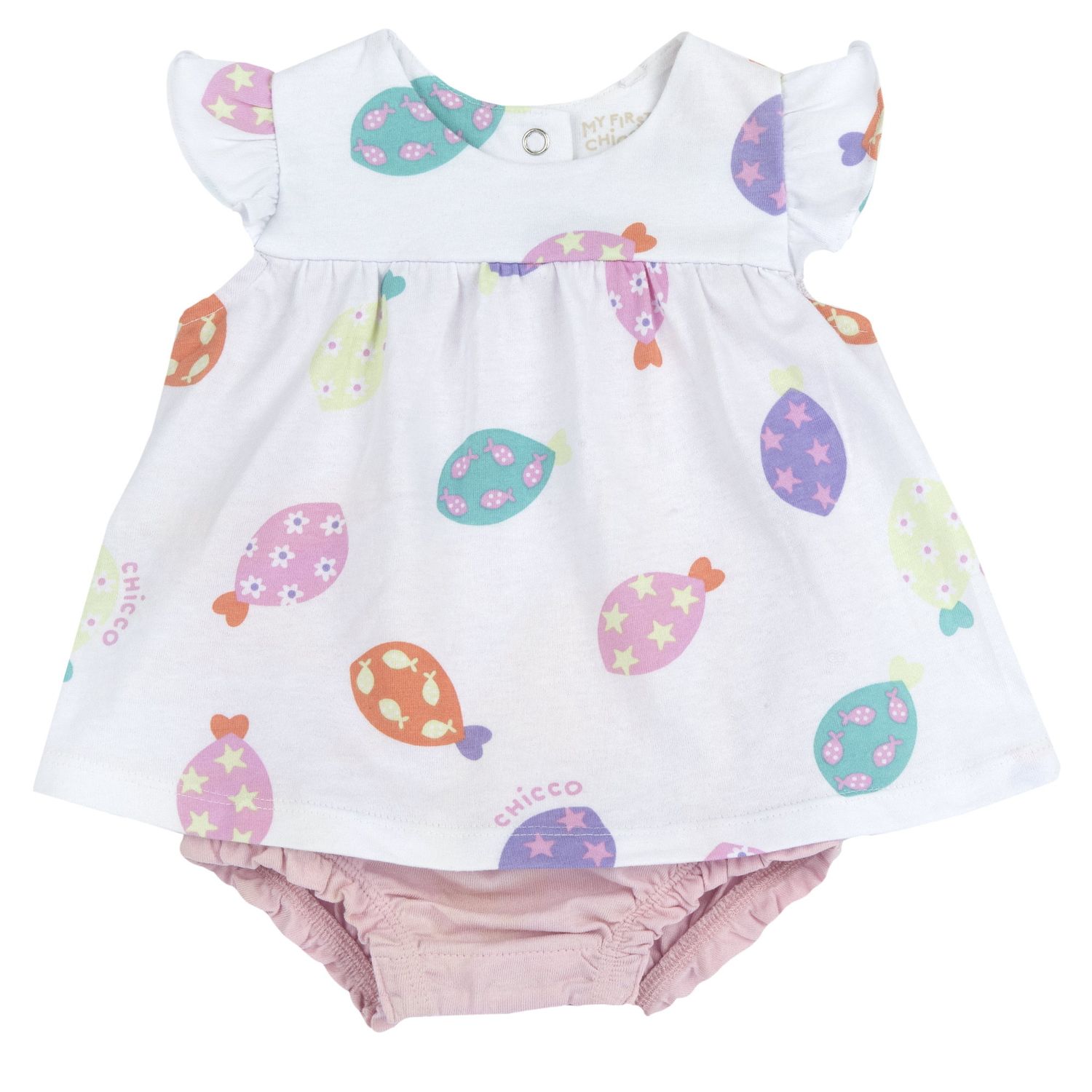 Pagliaccetto, apertura sulla schiena e a patello - Chicco