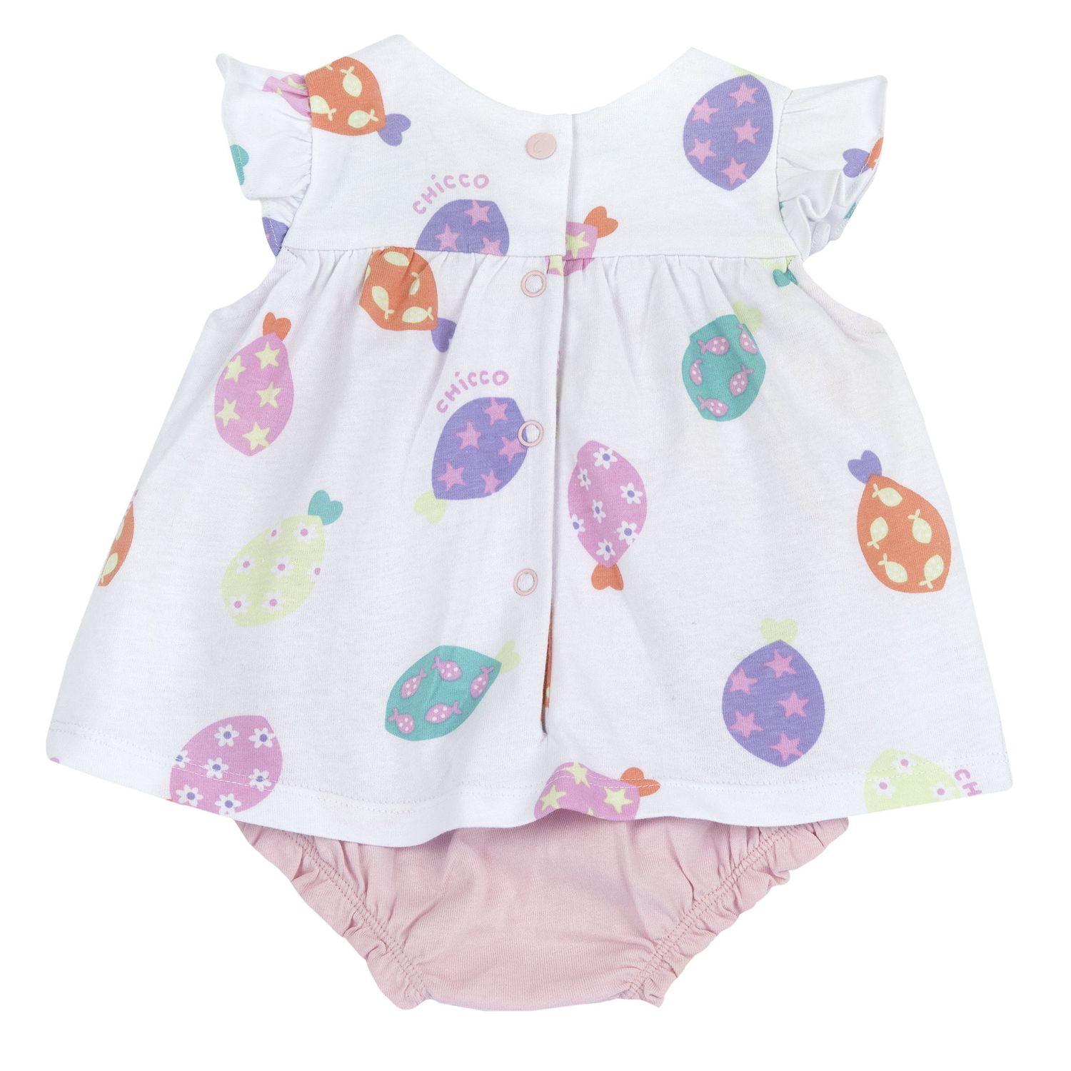 Pagliaccetto, apertura sulla schiena e a patello - Chicco