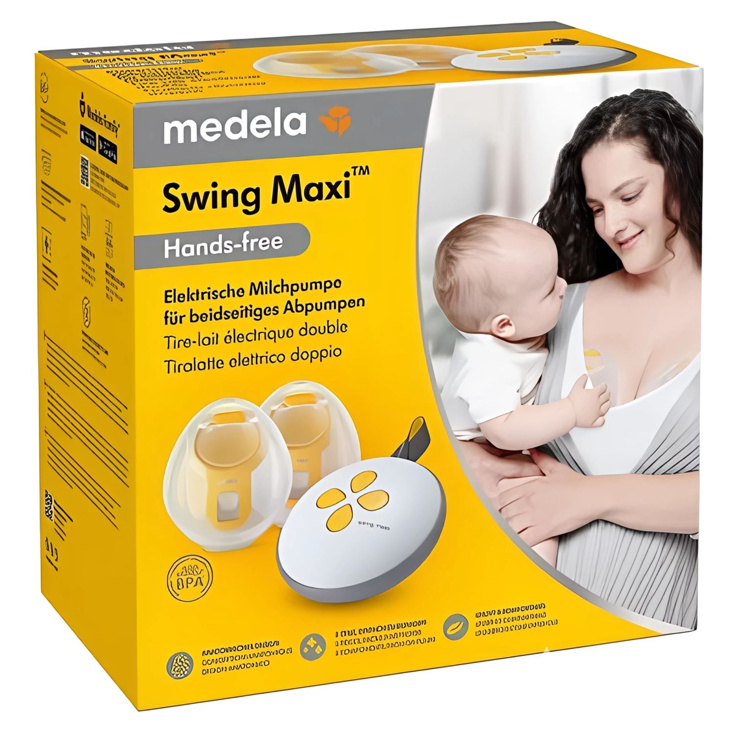 Tiralatte elettrico doppio swing maxi hands-free - medela - Medela