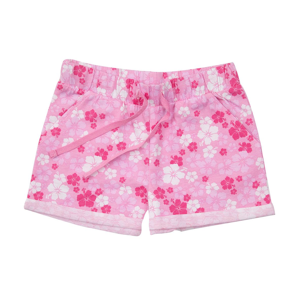 Short jersey bimba rosa floreale - Mawi