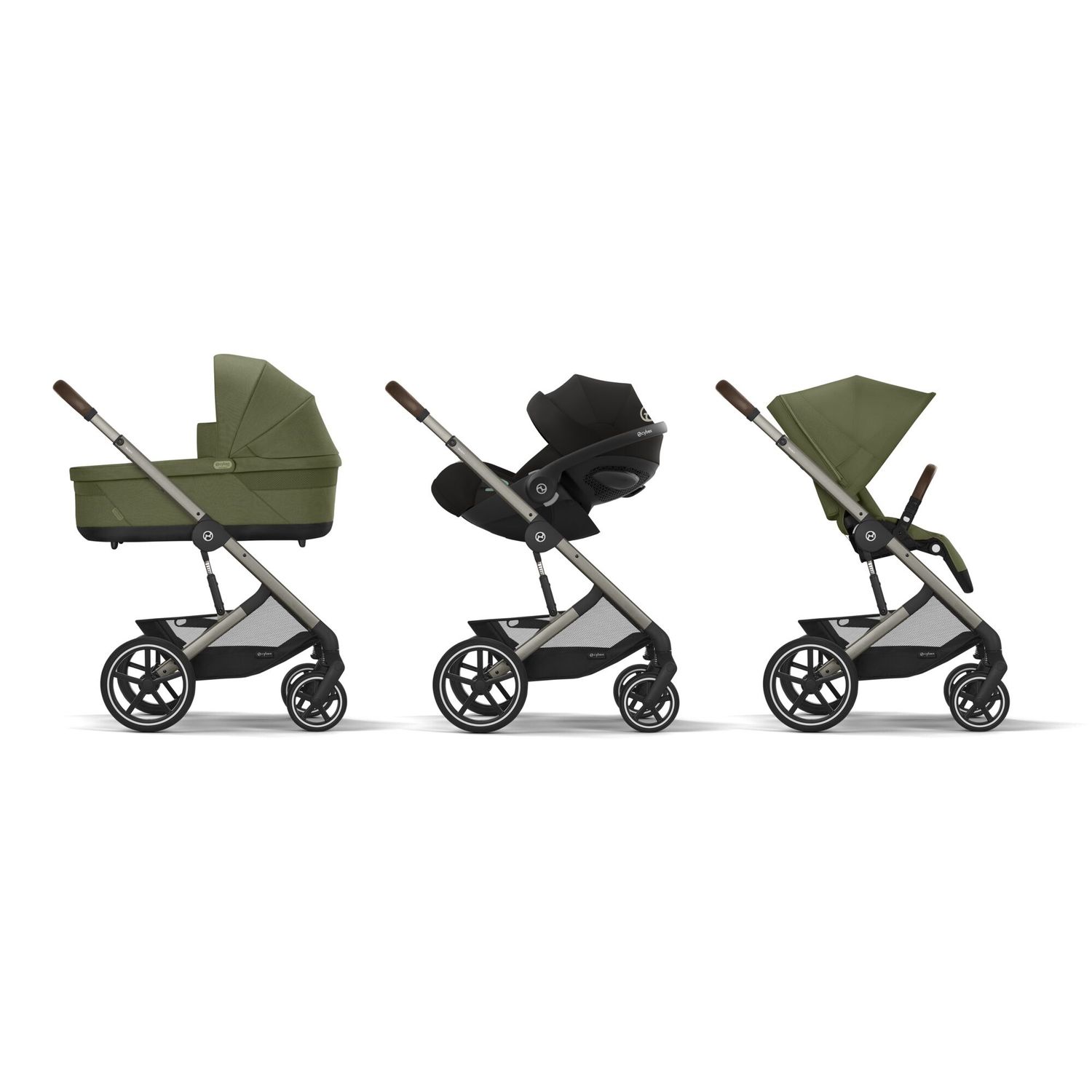 Trio balios s lux tpe moss green nav cots cloudg pls blk+adatt. - cybex - Cybex