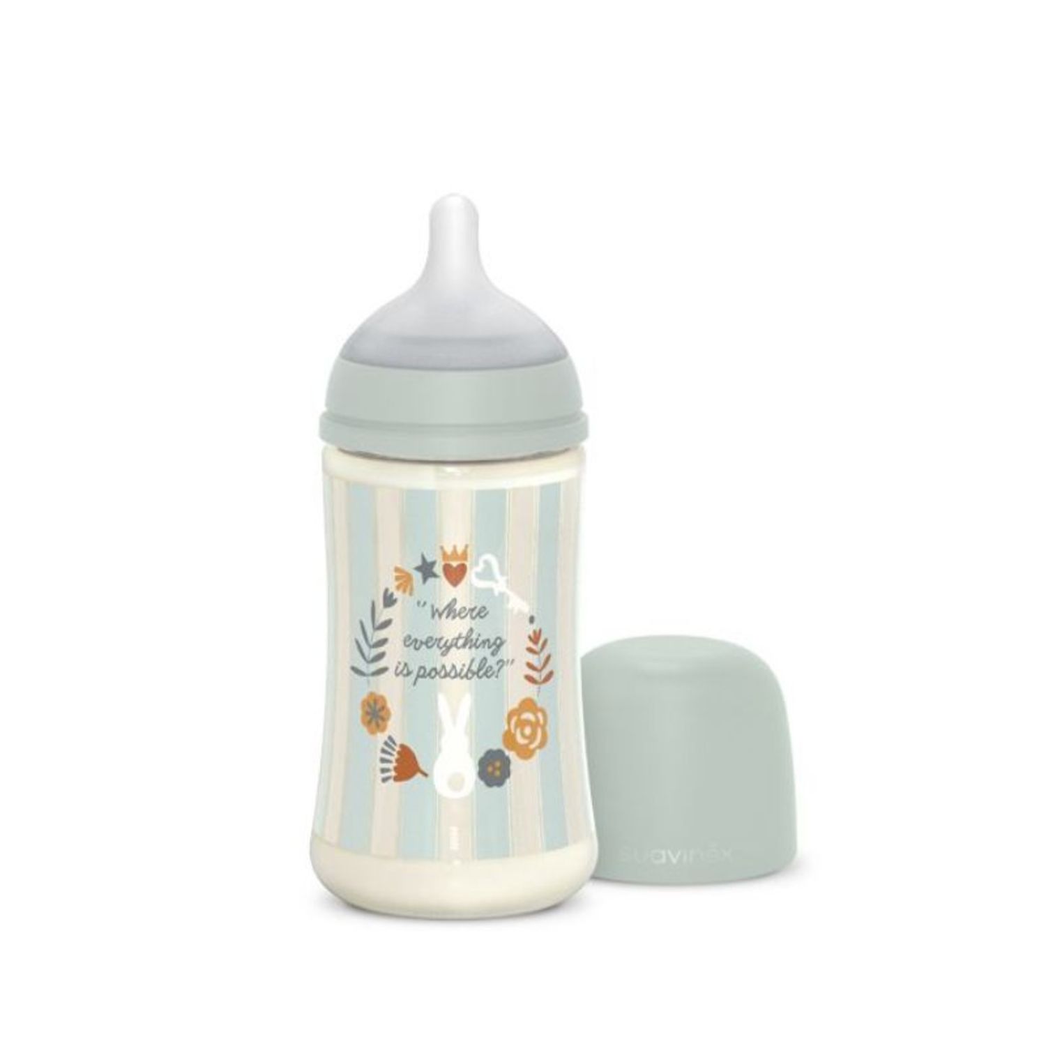 Biberon wonderland 270 ml flusso medio azzurro - suavinex - Suavinex