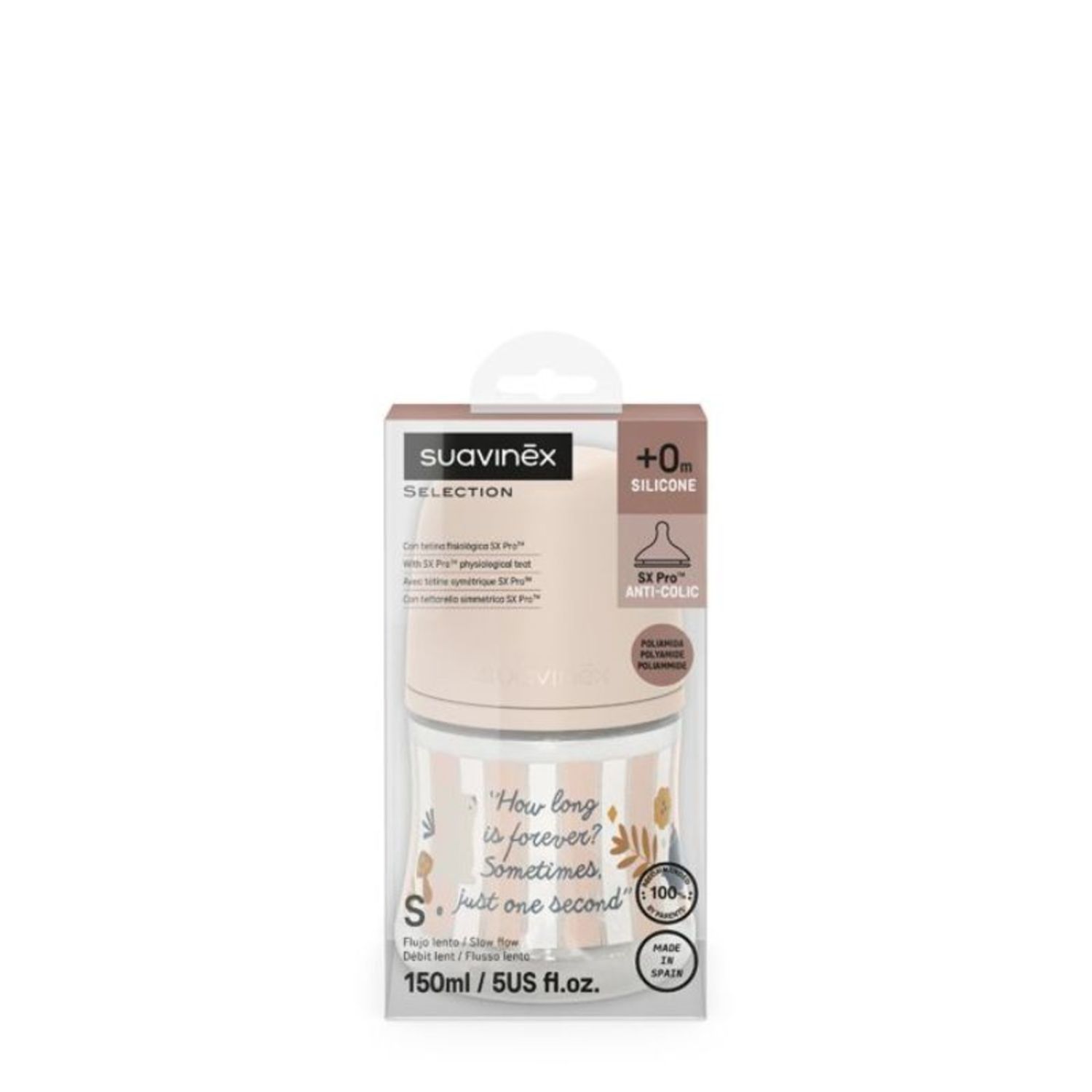 Biberon wonderland 150 ml flusso lento rosa - suavinex - Suavinex