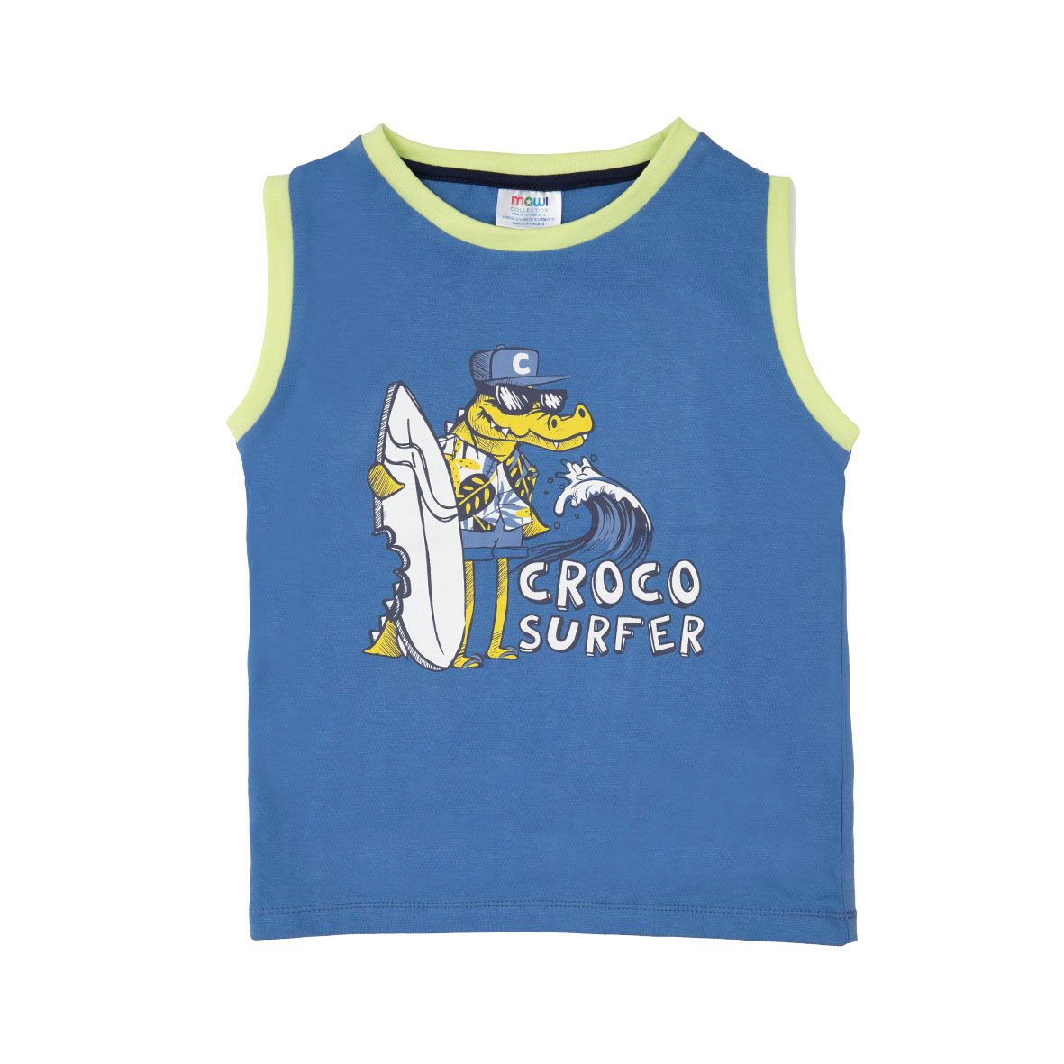 Canotta jersey blue stampata - Mawi