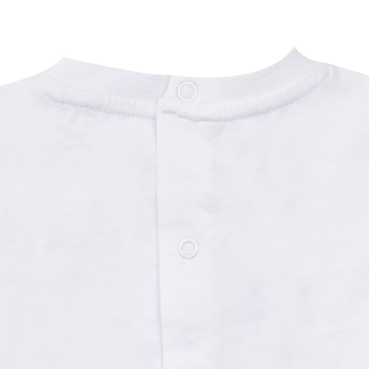 Set 2 pezzi t-shirt mezza manica e salopette bianco/blu - Mawi