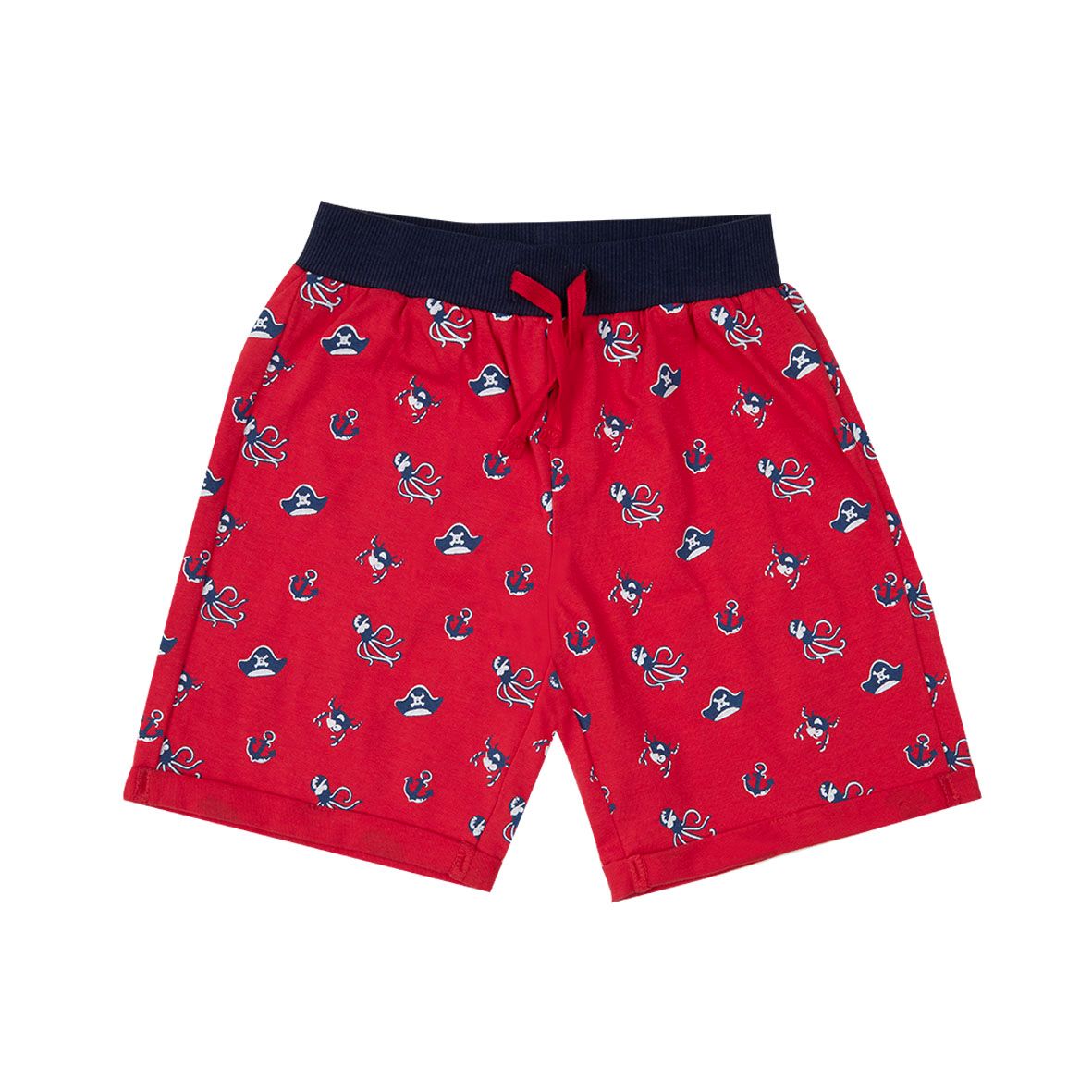 Pantaloncino jersey bimbo rosso stampato - Mawi