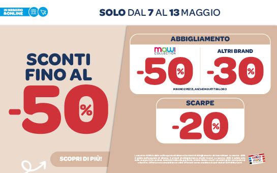 promo offerte abbigliamento e scarpe