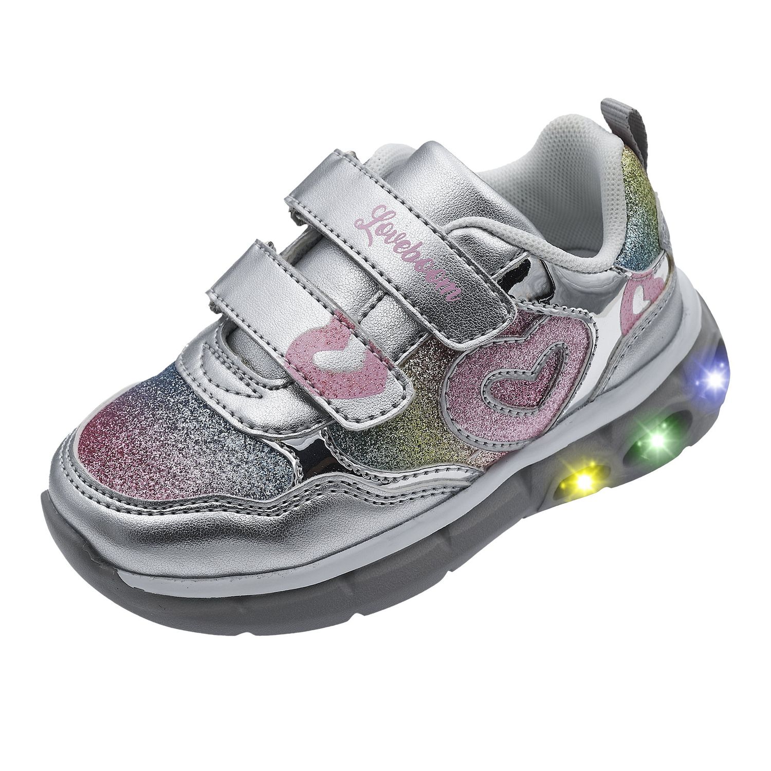 Sneaker con luci colorate nella suola e doppio strappo - Chicco