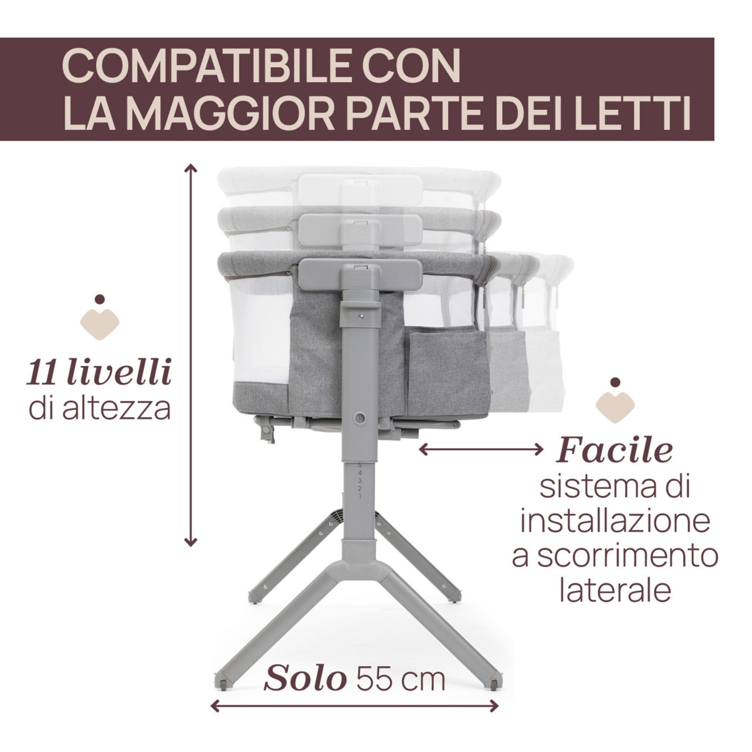 Culla next2me armonia steel - chicco - Chicco