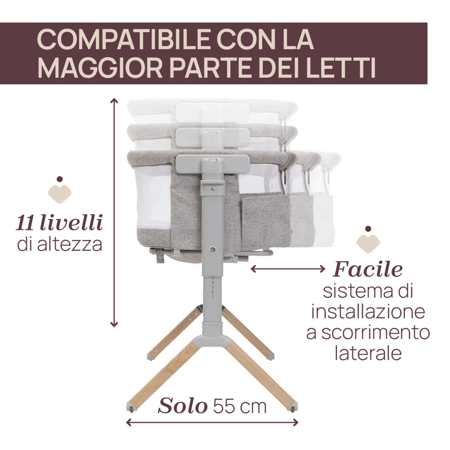 Culla next2me armonia scandinavian - chicco - Chicco