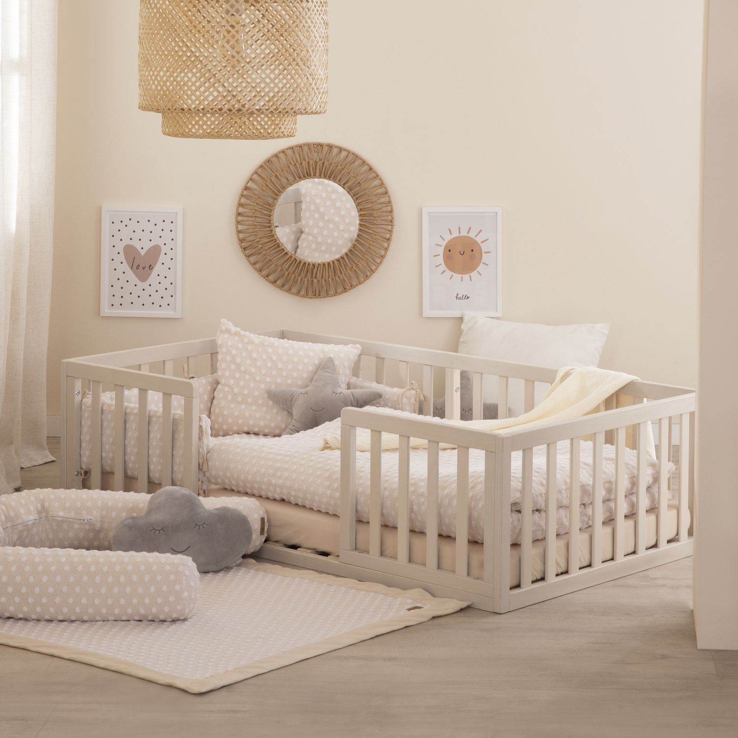 Lettino montessori 70x140 naturale sbiancato  - roba - ROBA GMBH