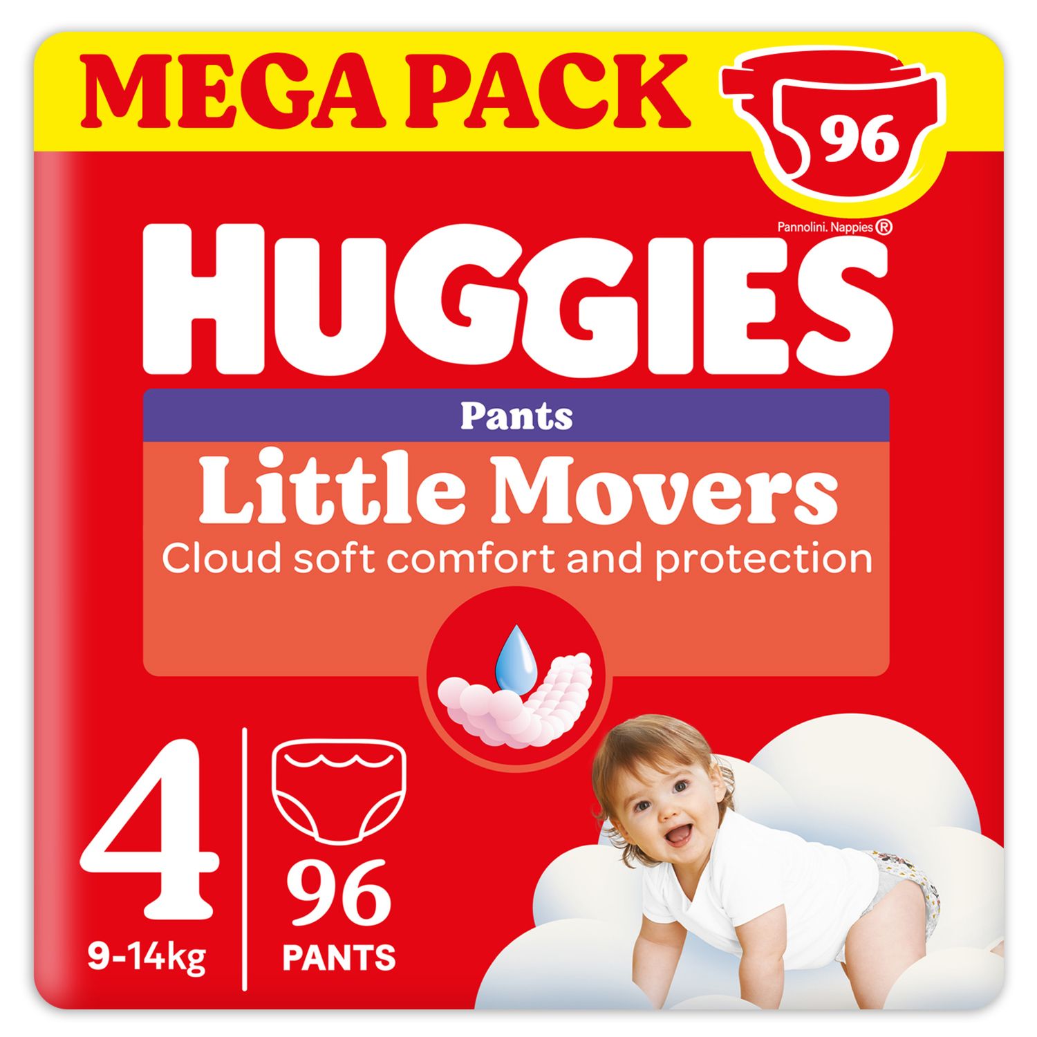 Pannolini little movers mutandina megapack tg.4 - 96 pezzi - huggies - Huggies