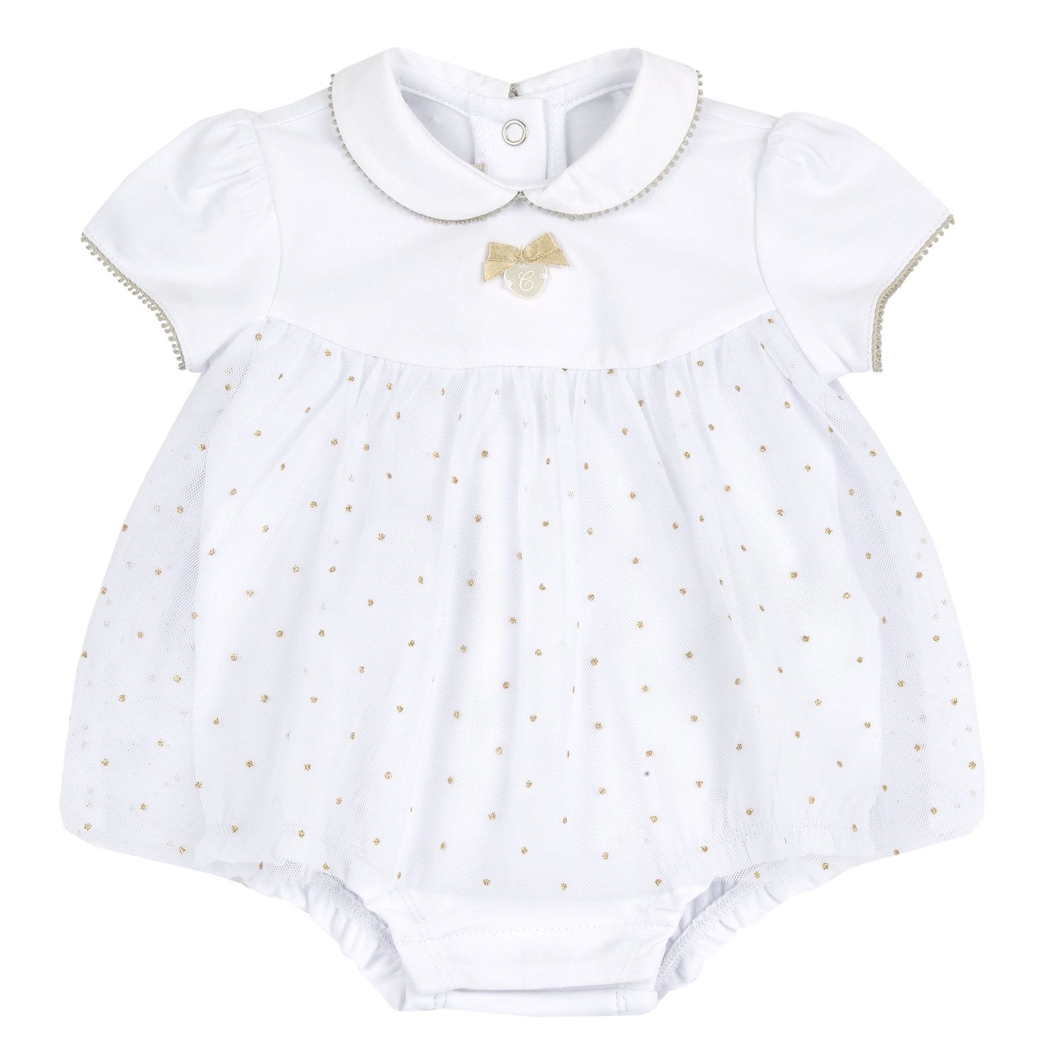 Pagliaccetto elegante, in cotone, apertura sulla schiena e a patello - Chicco