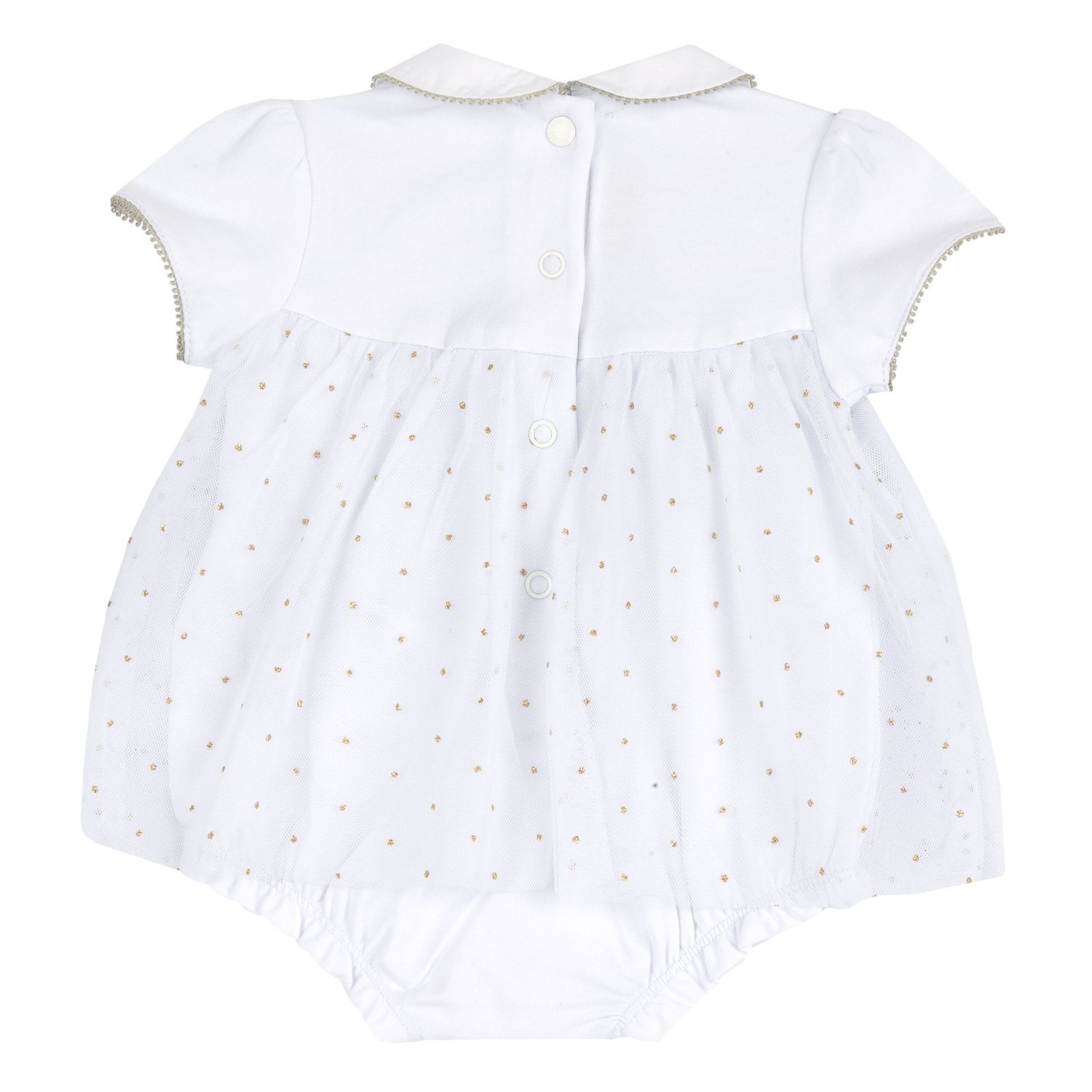 Pagliaccetto elegante, in cotone, apertura sulla schiena e a patello - Chicco