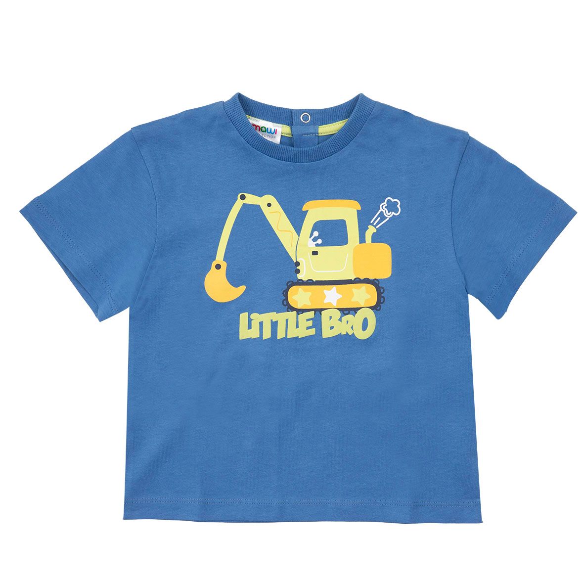 T-shirt jersey bimbo blue "little brother" - Mawi
