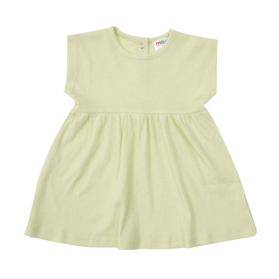 Abito basic giromanica bimba verde - Mawi