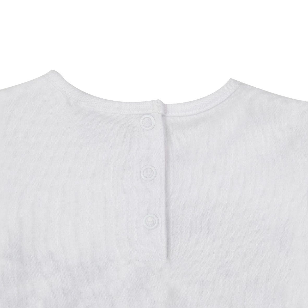 Set 2 pezzi t-shirt giro manica + pantaloncino bianco/rosso - Mawi