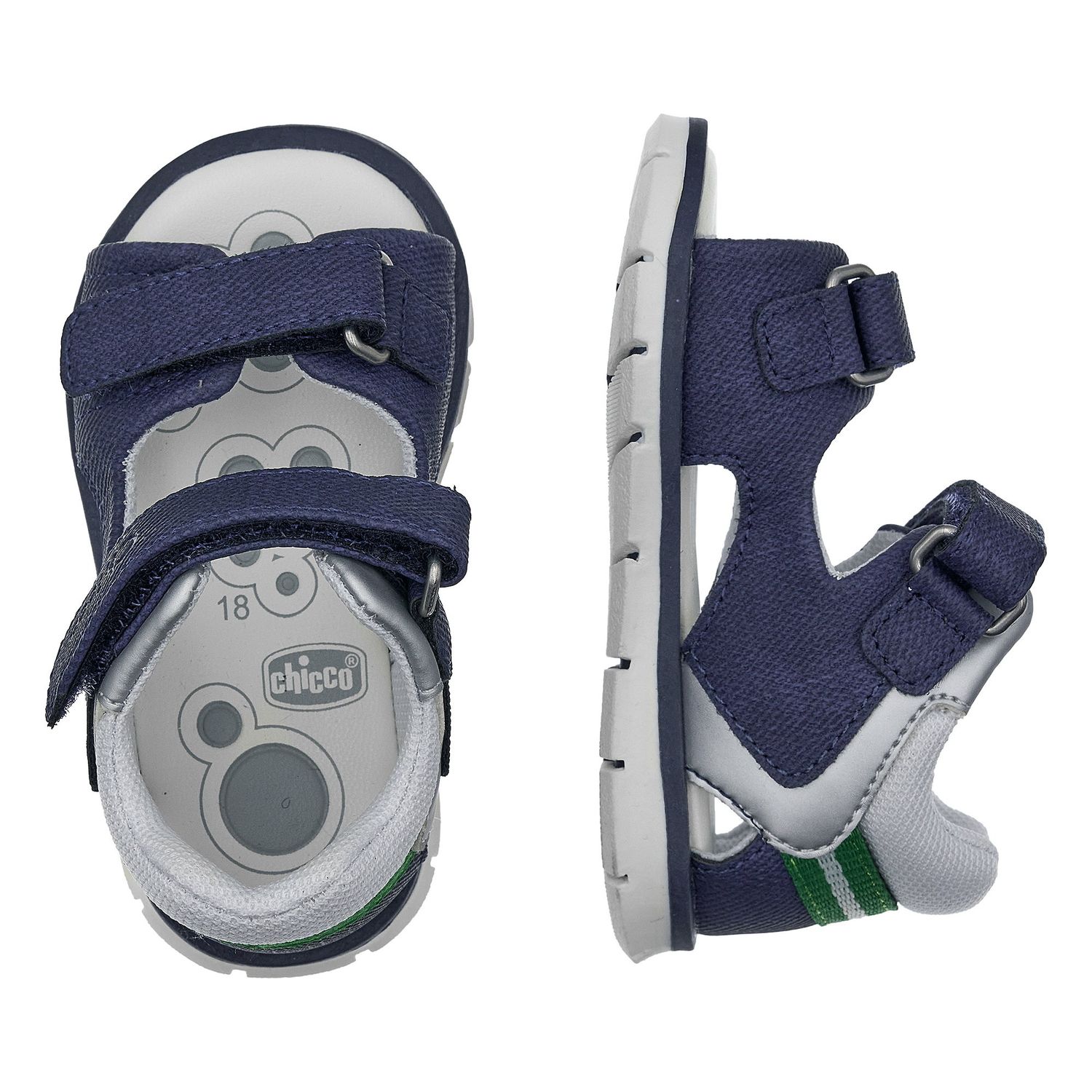 Sandalo bimbo con doppio strappo, chiuso dietro - Chicco