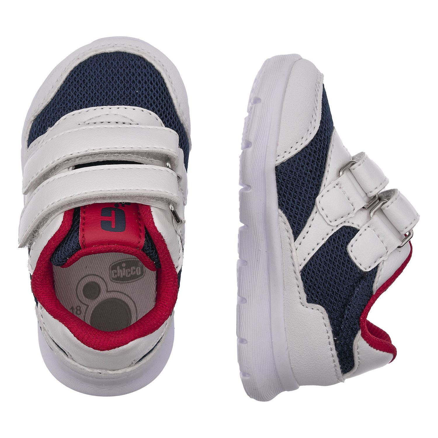 Sneaker bimbo con suola leggera e doppio strappo - Chicco