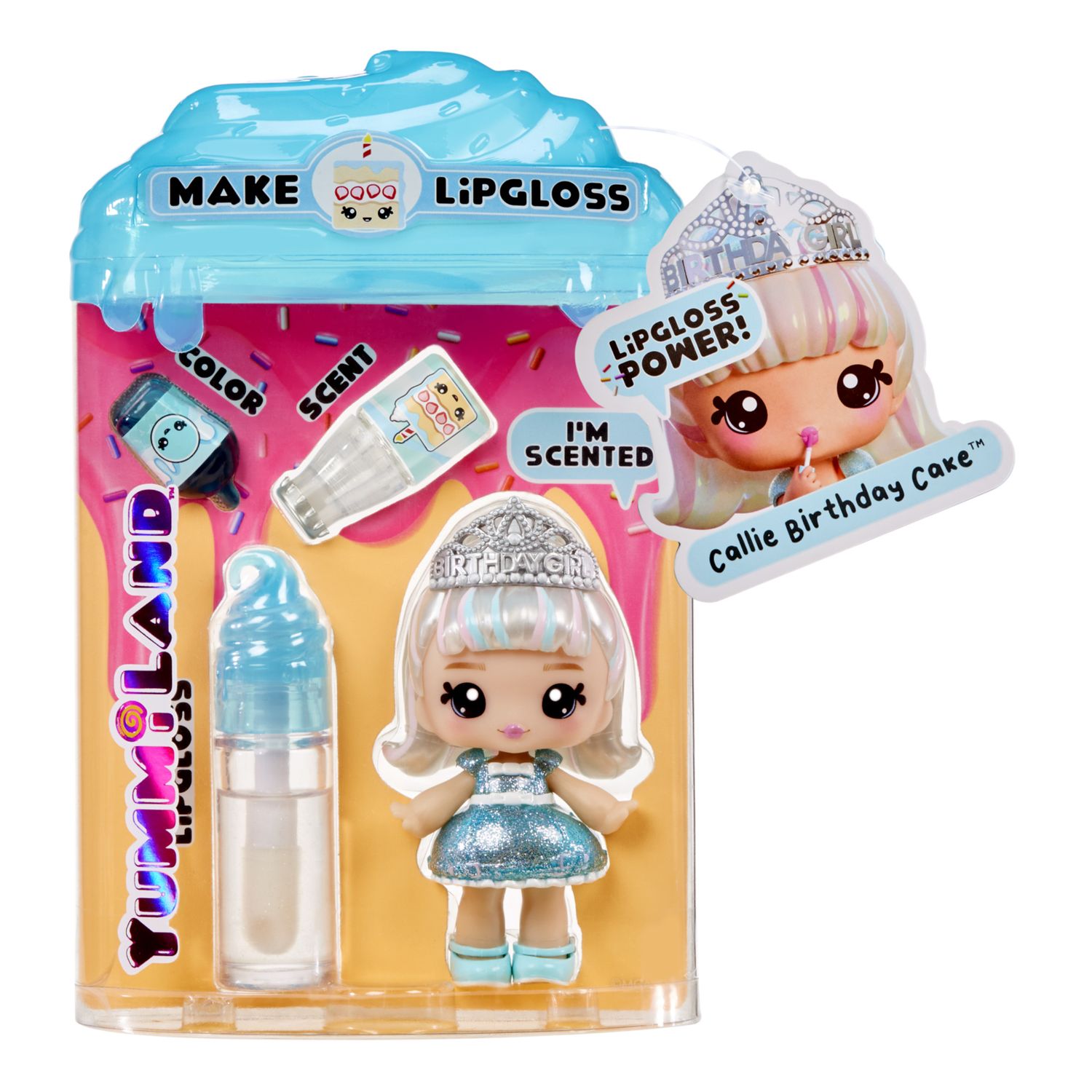 Yummiland lipgloss doll - bambola profumata con kit lucidalabbra fai da te – 6 modelli disponibili separatamente - YUMMILAND